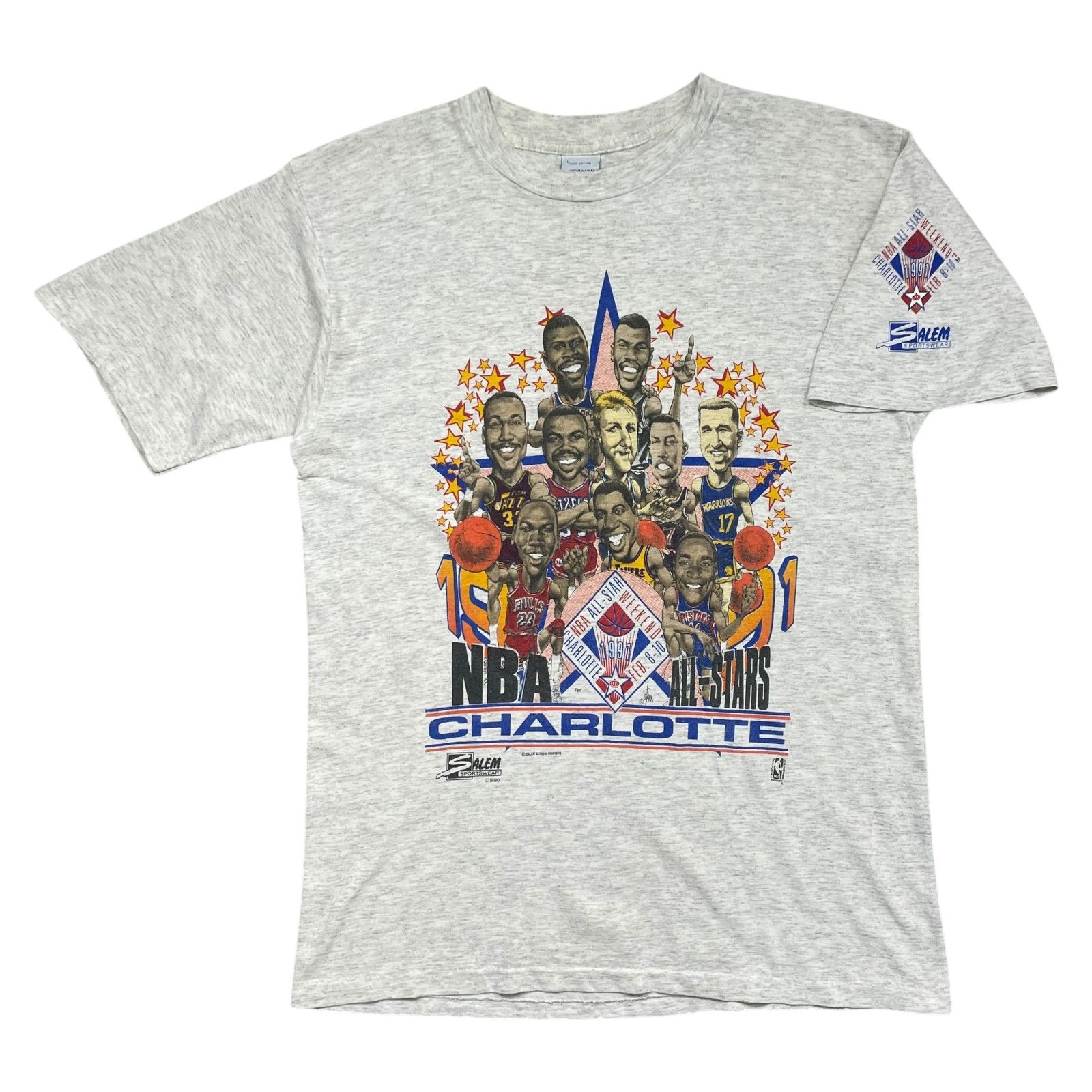 NBA × Salem Sportswear × Vintage 90s ALL STAR GAME 1991 CHARLOTTE T-SHIRT SALEM SPORTSWEAR L Size US L / EU 52-54 / 3 - 1 Thumbnail