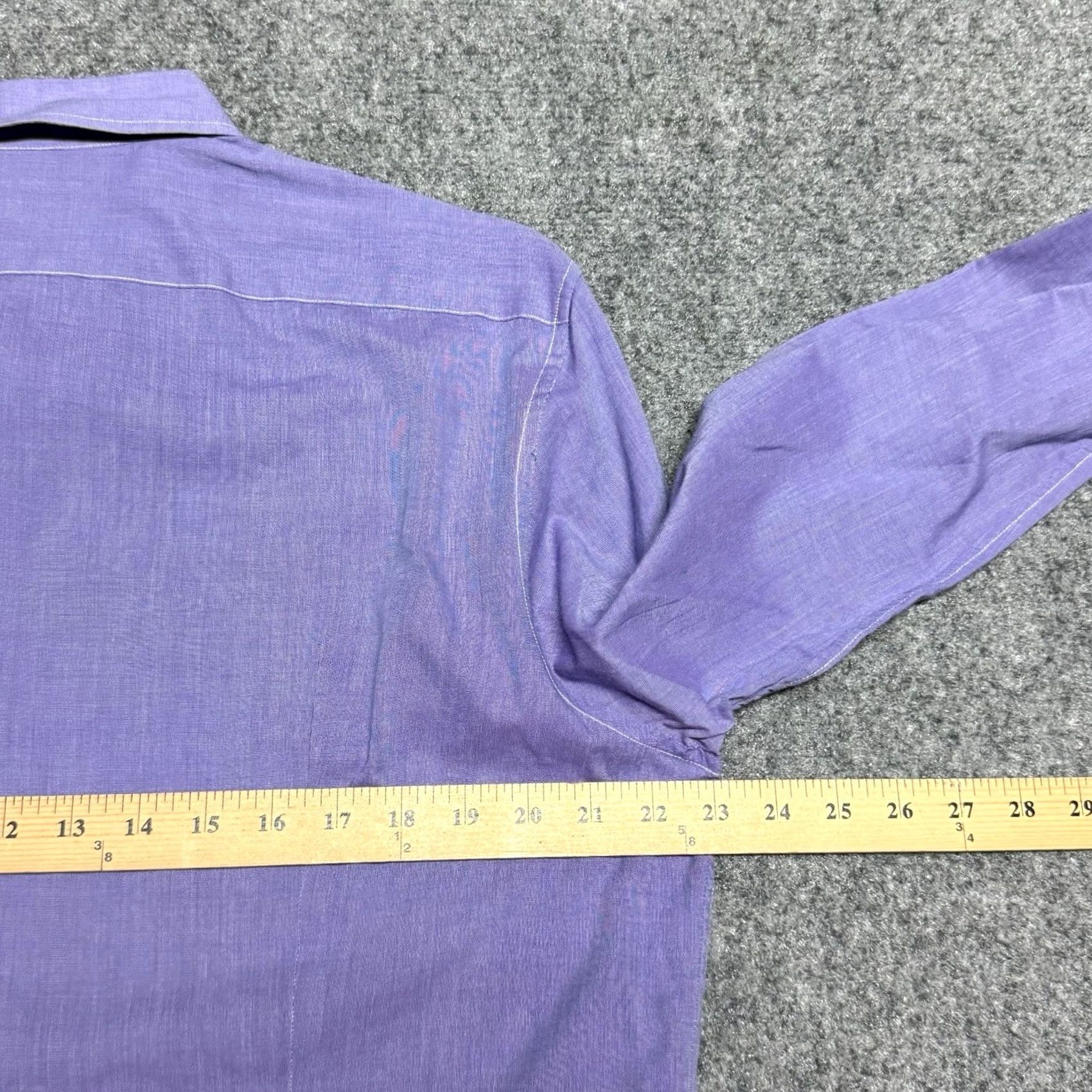 John Varvatos John Varvatos Shirt Mens XL Purple Lightweight Cotton Long Sleeve Button Down Size US XL / EU 56 / 4 - 6 Thumbnail