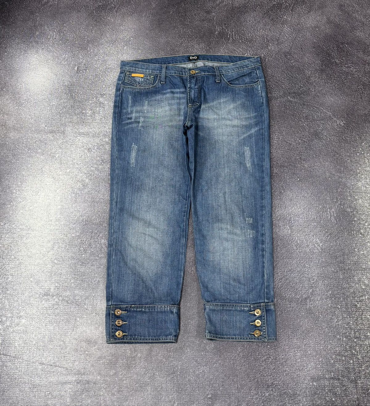 Dolce & Gabbana Vintage Dolce & Gabbana Women’s Embroidered Logo Denim Jeans Size 34" / US 12 / IT 48 - 2 Thumbnail
