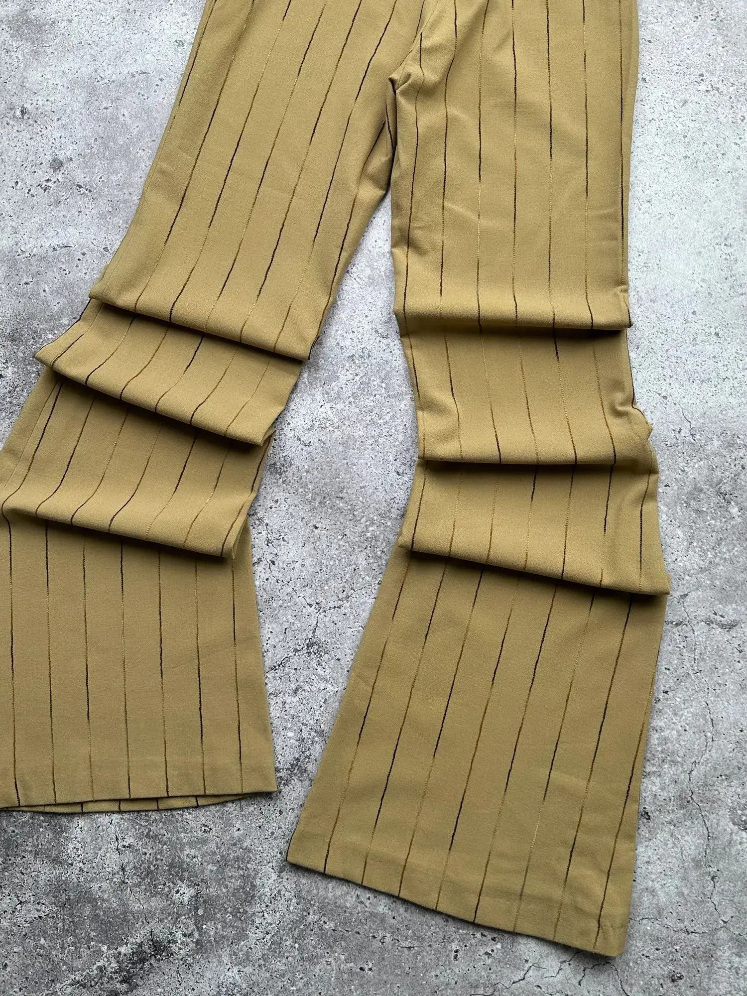 Japanese Brand Vintage Striped Flare Pants C19(V140) Size 25" / US 0 / IT 36 - 8 Thumbnail