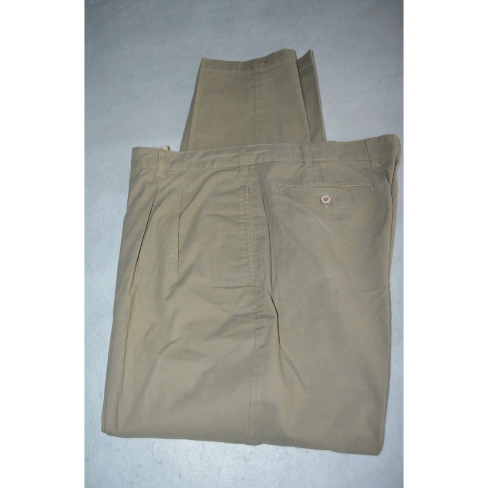 Pierre Cardin Pierre Cardin Khaki Chino Pants Trousers Men W40/32 Casual Chino Pants Beige Cotton 40 Regular Straight Belted Zip Vintage: No Size US 40 / EU 56 - 3 Thumbnail