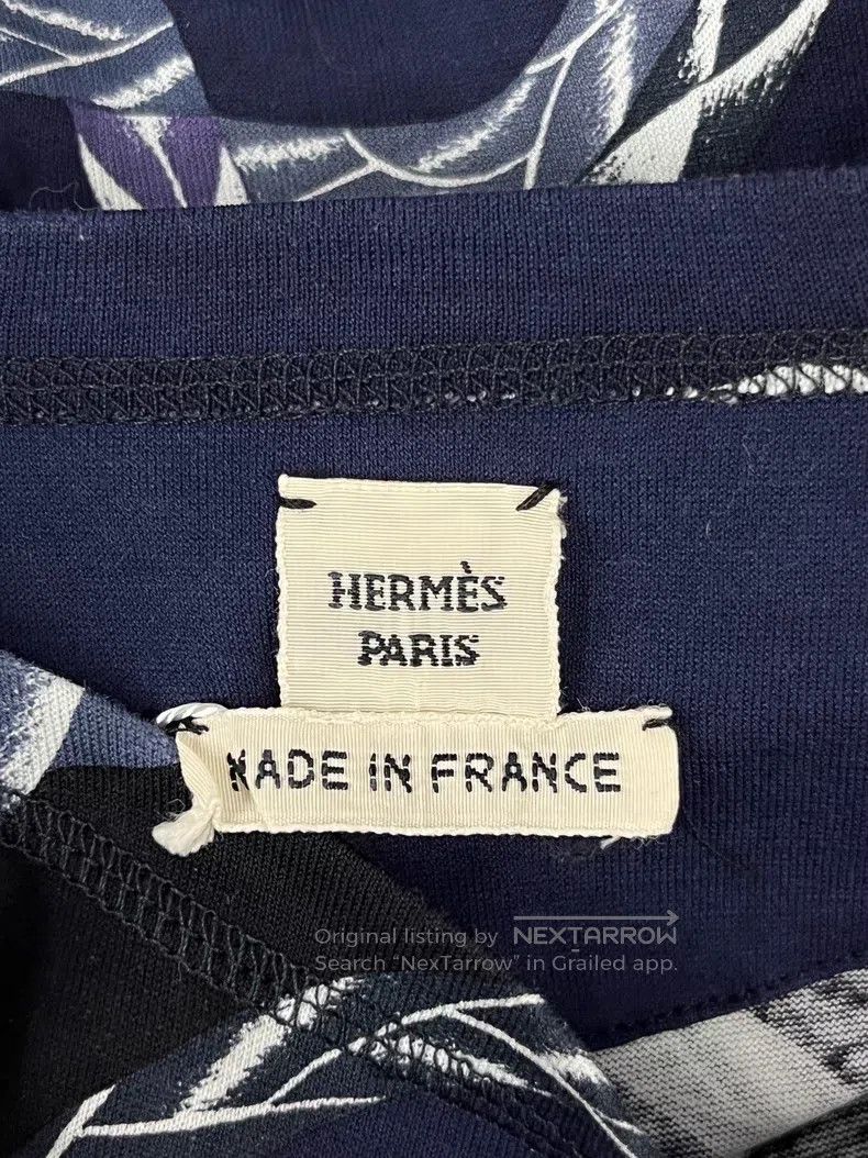 Hermes Hermes Blue Chain Printed Short Sleeve T-Shirt Size XXS / US 00 / IT 34 - 3 Thumbnail