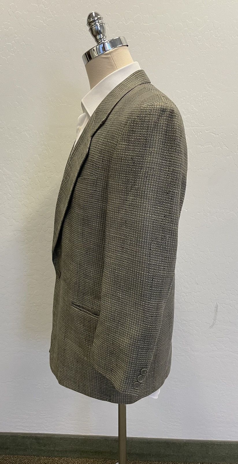 Giorgio Armani × Vintage Iridescent Silk Tweed Jacket Size 42R - 5 Thumbnail