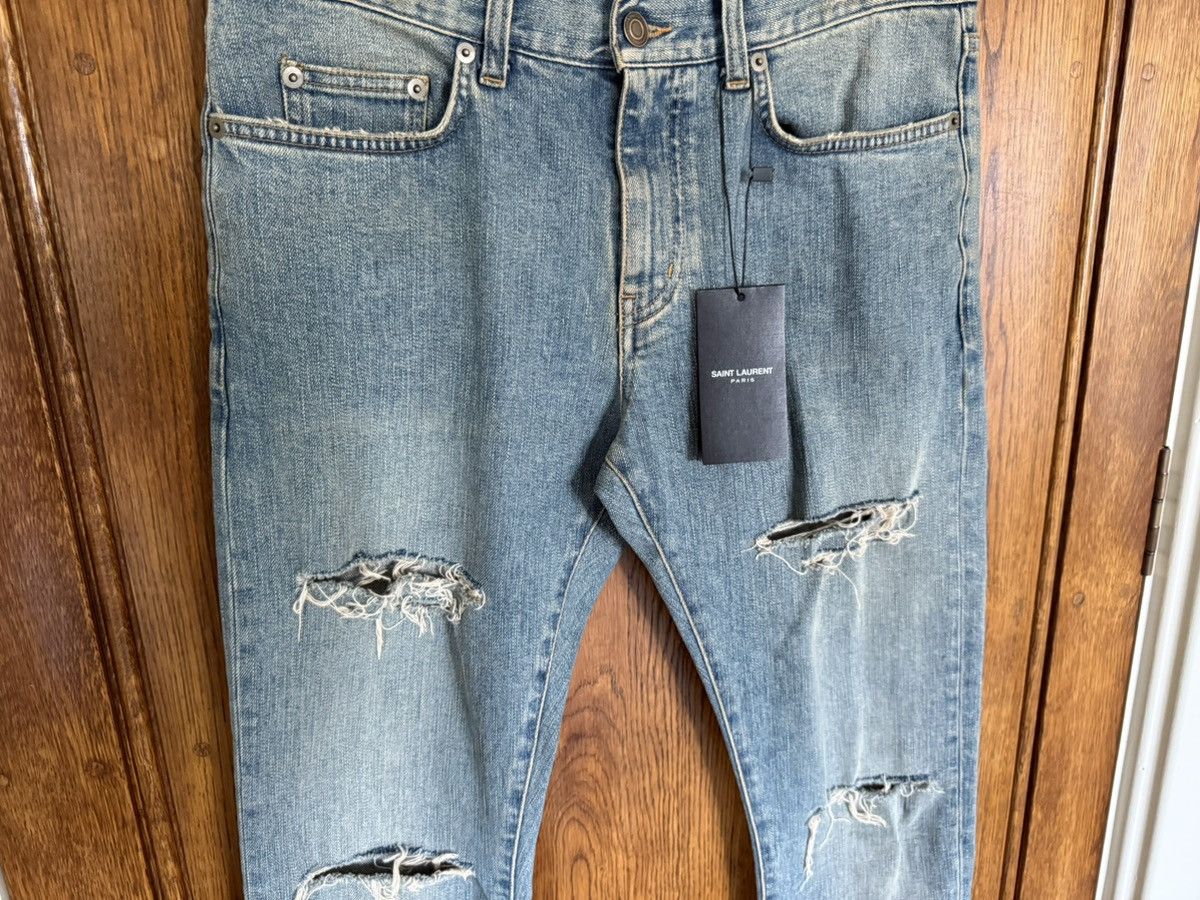 Saint Laurent Paris Holy Grail SS15 Saint Laurent Lenny Kravitz crash rip jeans Size US 31 - 13 Thumbnail