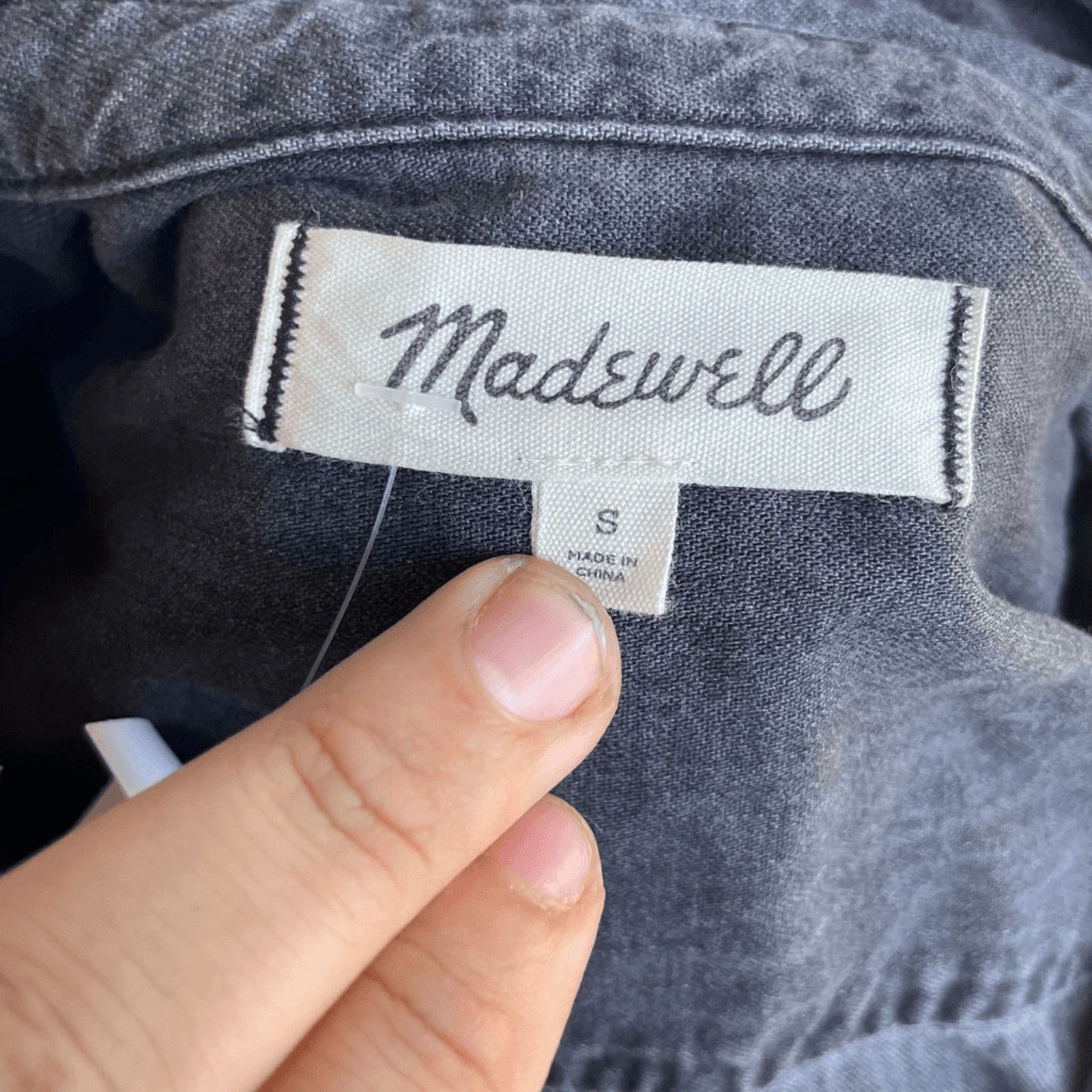Madewell VTG Cotton Pullover | Madewell Washed Gray | Oversized Fit Size S / US 4 / IT 40 - 2 Thumbnail