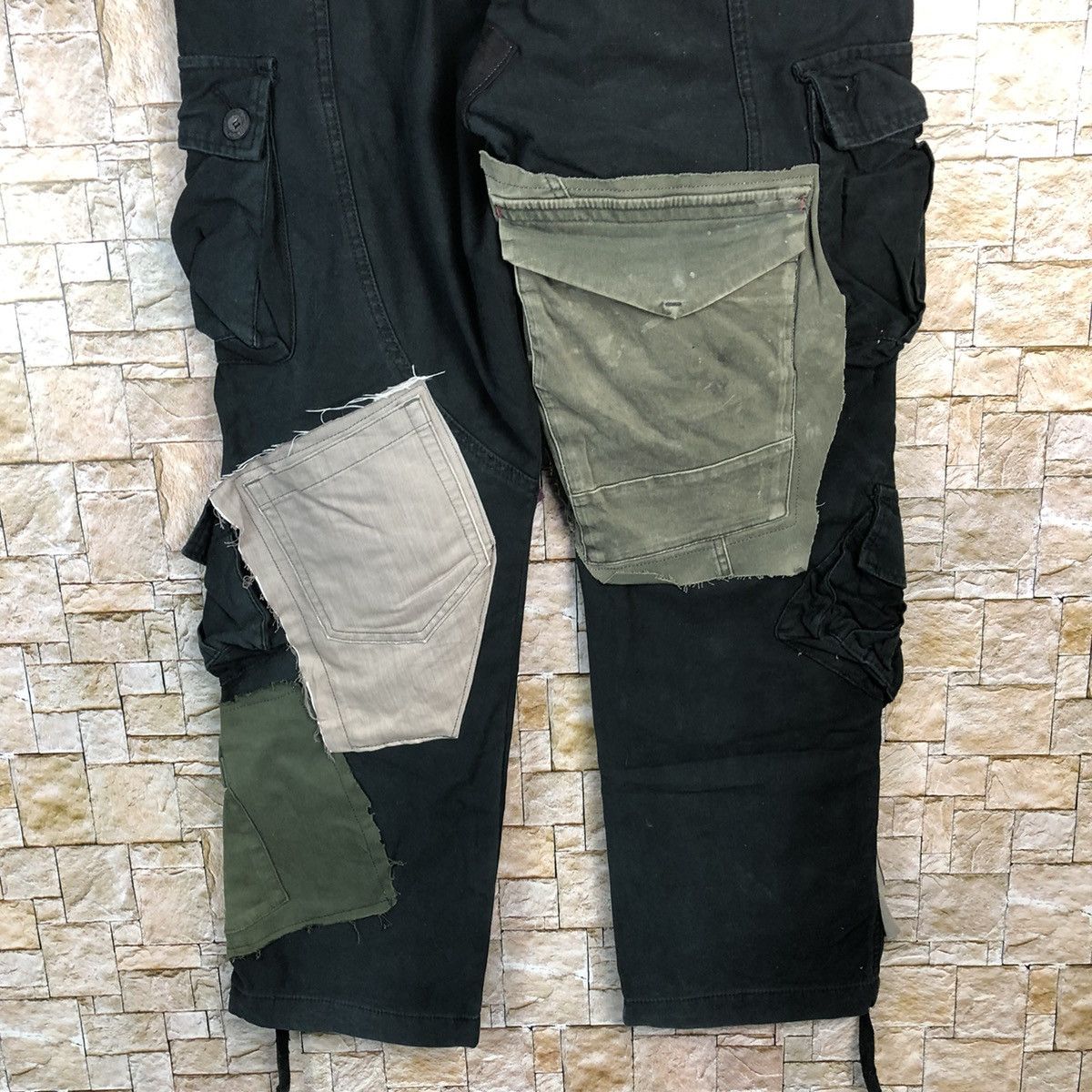 Japanese Brand Matchstick Black Cargo Multipocket Pants #A145 Size US 34 / EU 50 - 20 Thumbnail