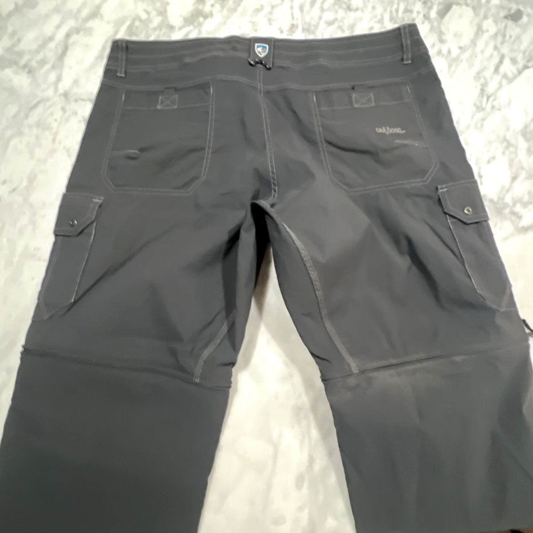 Vintage Kuhl Stealth Convertible Pants Men 40x30 Dark Gray Nylon Elastodiene Cargo Pocket Hiking Outdoors Regular Rise Mid-Flat Front Convertible pants Mens Size US 40 / EU 56 - 5 Thumbnail