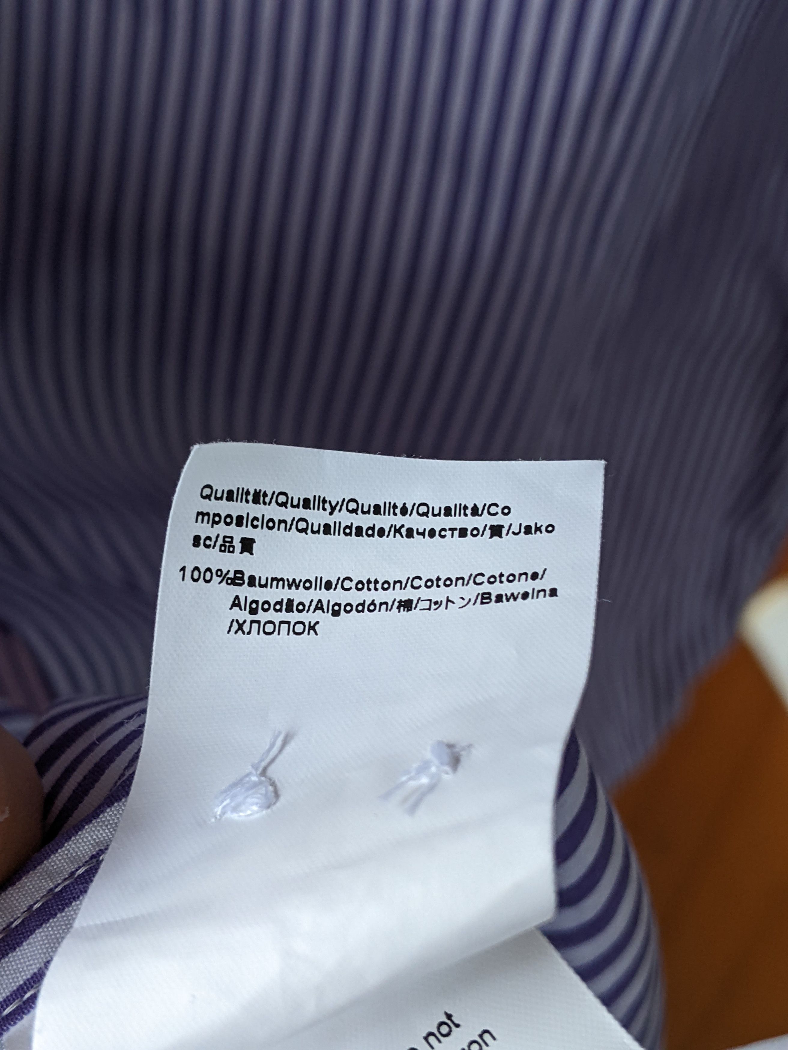 Hugo × Hugo Boss Hugo Boss Purple Striped Cotton Longsleeve Shirt Geraldino Size US XL / EU 56 / 4 - 19 Thumbnail