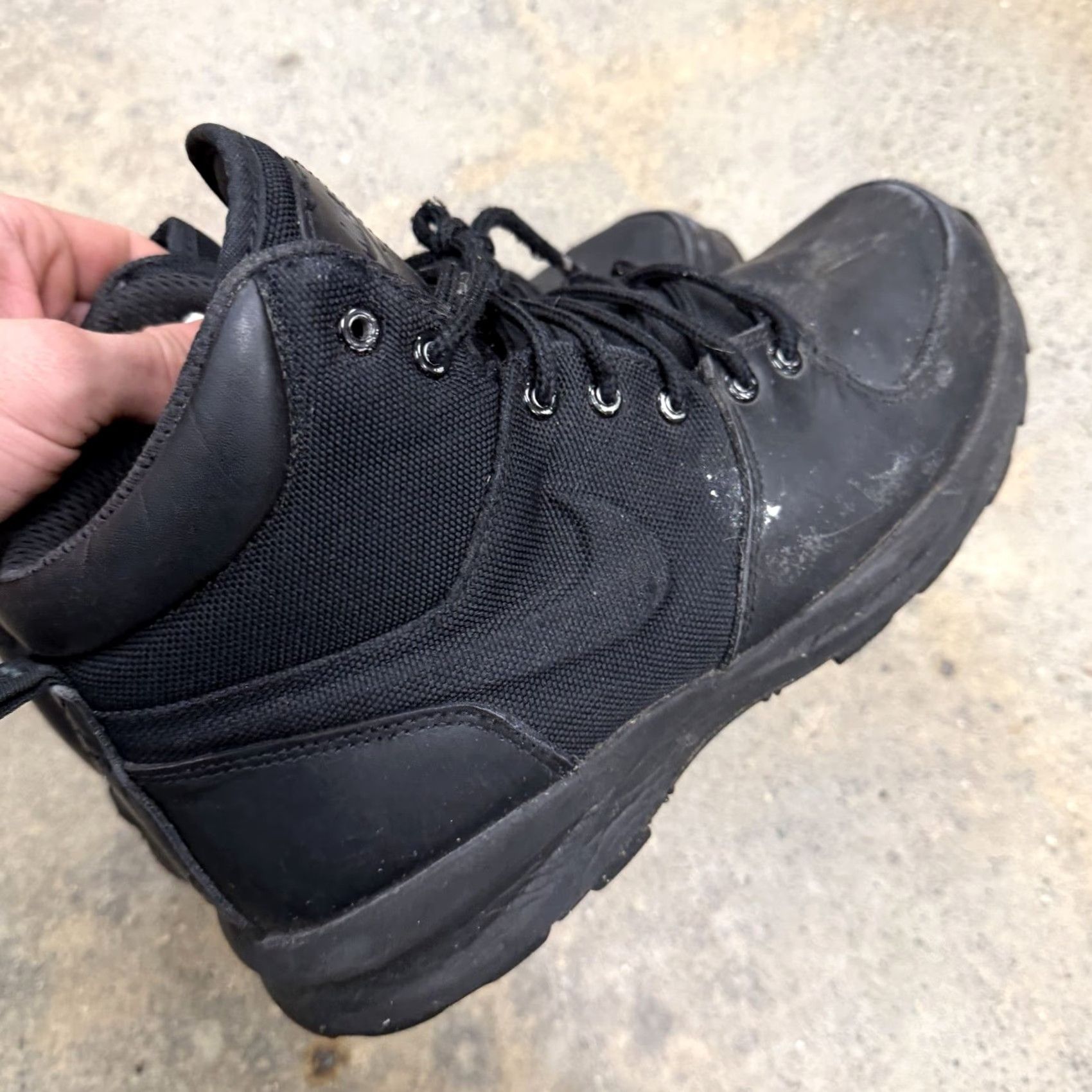 Nike Nike Manoa Leather Boots Triple Black ACG Mens 9 Boots Distressed Vintage? No. Size US 9 / EU 42 - 6 Thumbnail