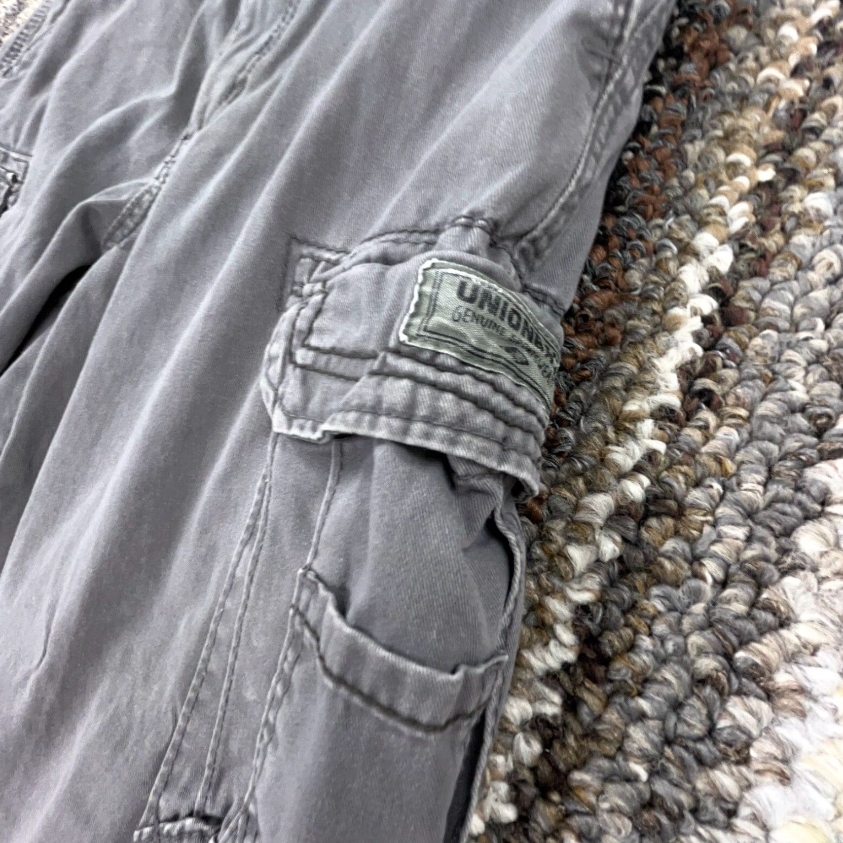 Vintage VINTAGE Union Bay Pants Cargo Men 36x32 Beige Cotton Canvas Baggy Straight 5-Pocket Y2K 2000s Mens Size US 36 / EU 52 - 4 Thumbnail