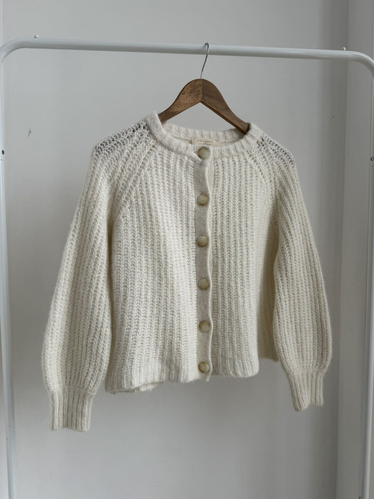 Sezane La Maille Sezane Wool Mohair Knitted Button Up Sweater Size S / US 4 / IT 40 - 4 Thumbnail