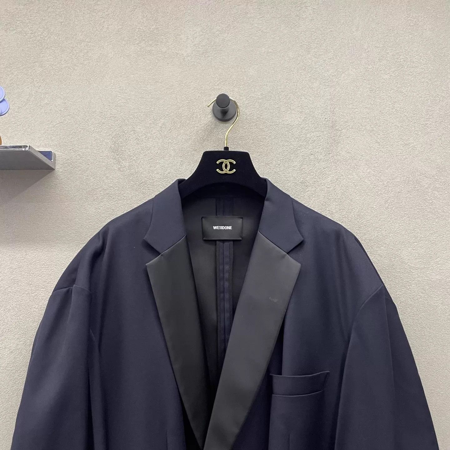 WE11DONE Welldone Navy Blue V-neck Blazer S Size US S / EU 44-46 / 1 - 3 Thumbnail