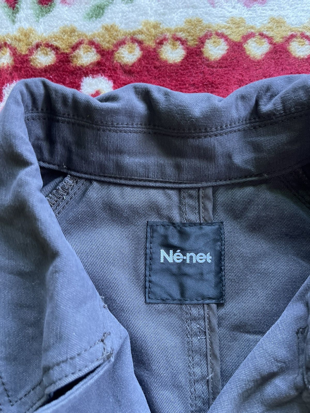 Designer Ne-Net Issey Miyake Double Breasted Long Coat Jacket Size US L / EU 52-54 / 3 - 3 Thumbnail