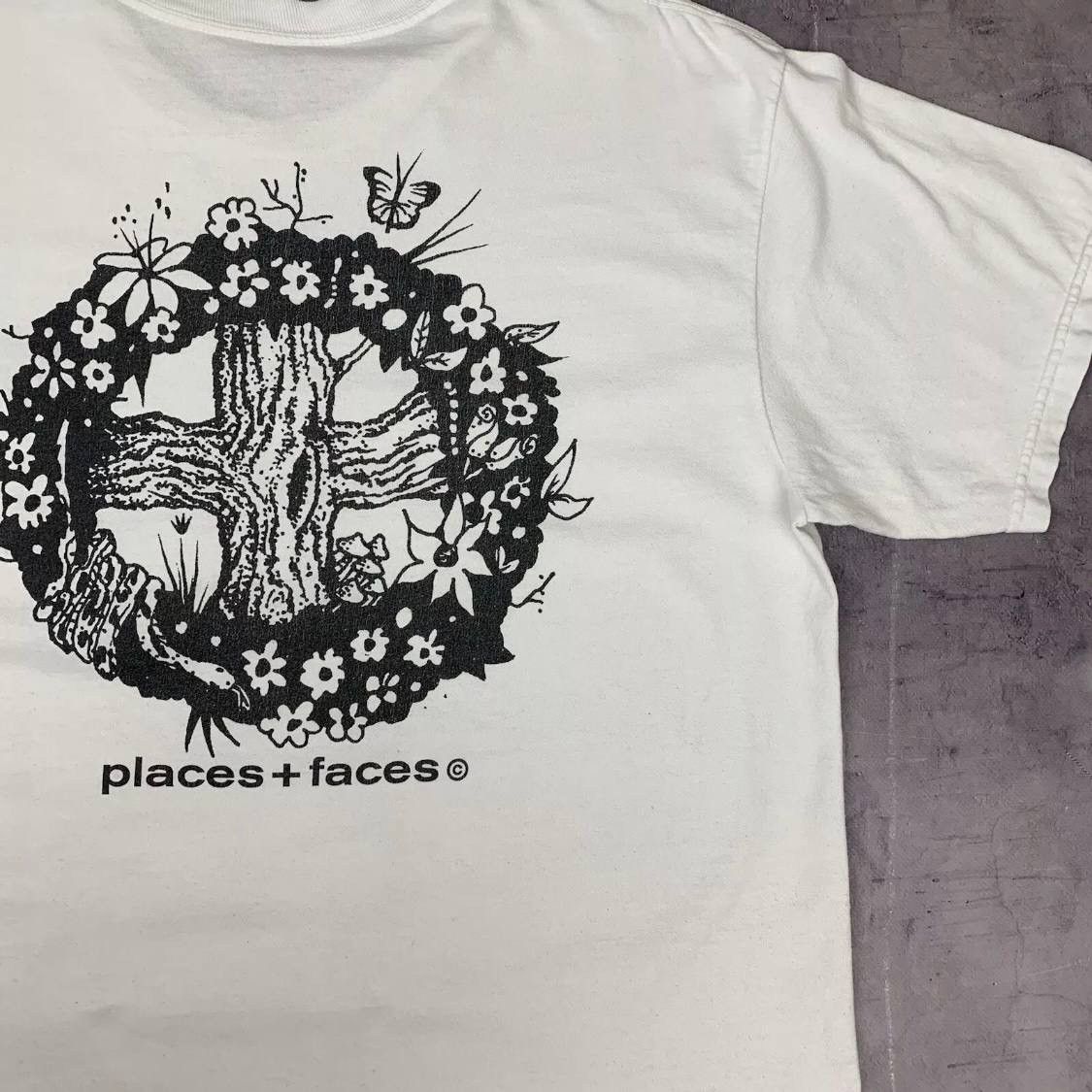 Other Places + Faces Skateboard SK8 Flowers Tee Big Logo Size US L / EU 52-54 / 3 - 9 Thumbnail