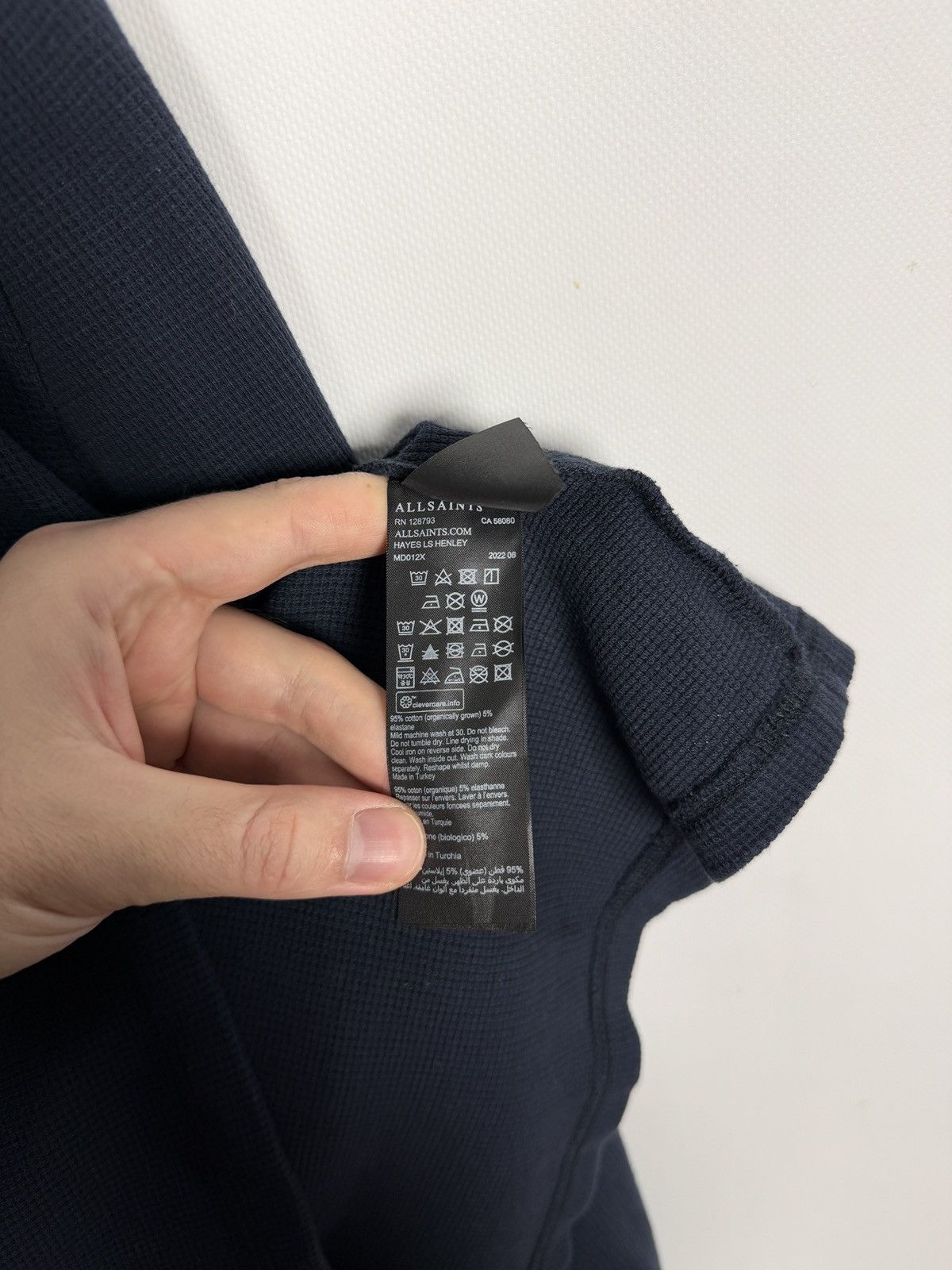 Allsaints Allsaints Hayes Long Sleeve Henley Shirt Pullover Size M Size US M / EU 48-50 / 2 - 10 Thumbnail