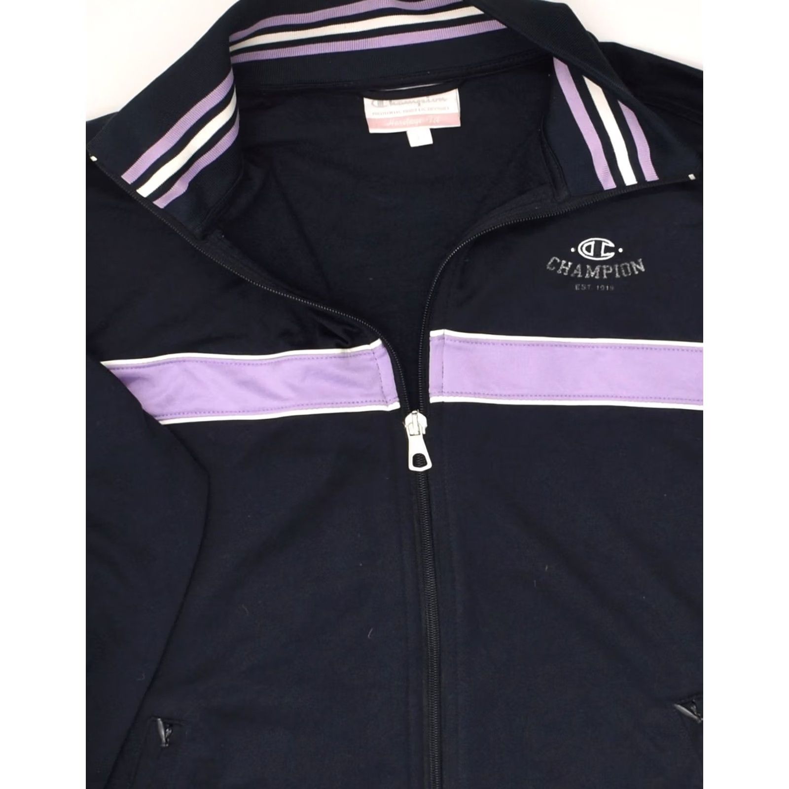 Champion CHAMPION Womens Jacket Large Navy Blue Heritage Fit Tracksuit Top UK 16 Size L / US 10 / IT 46 - 3 Thumbnail