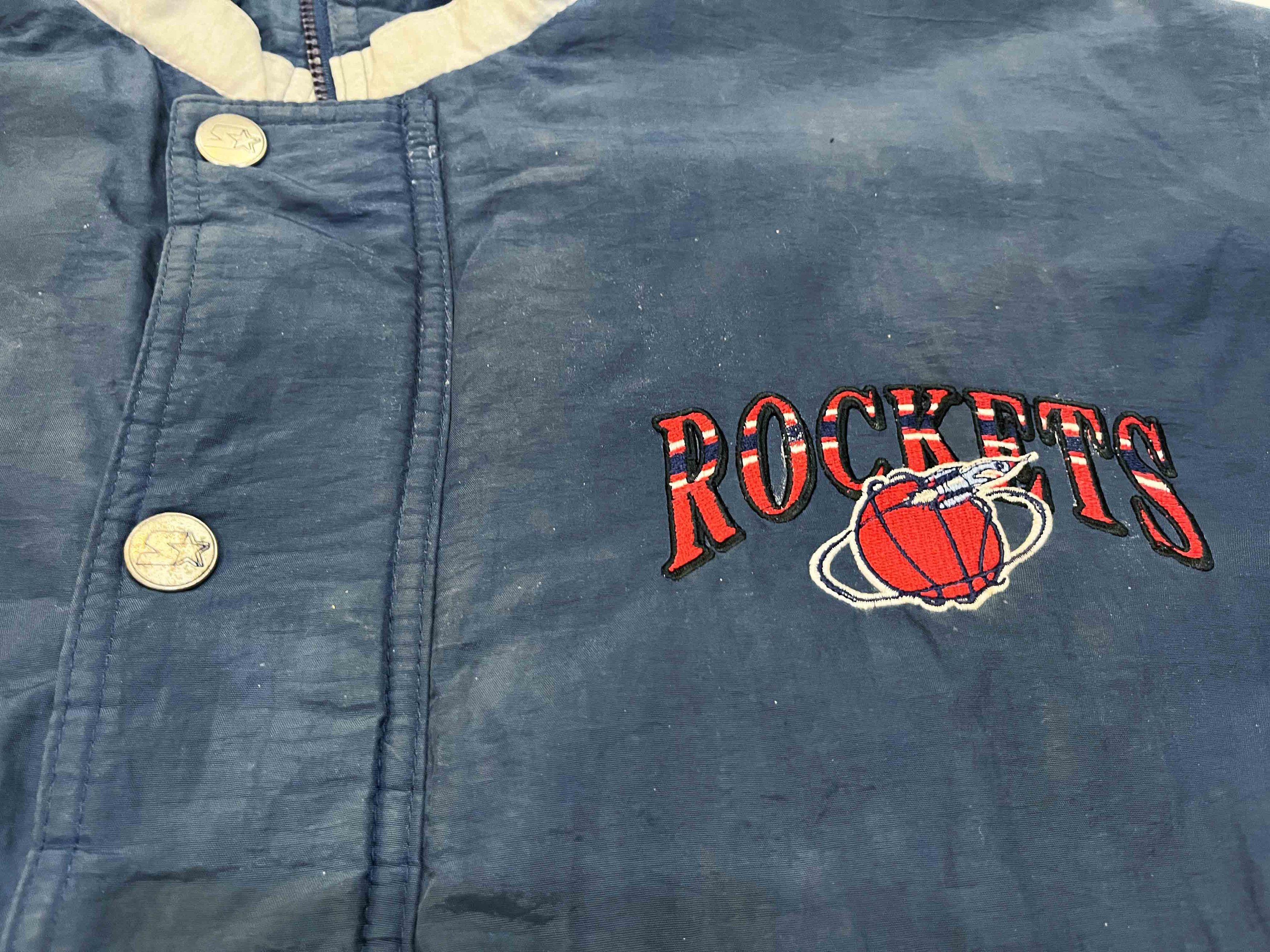 NBA × Starter × Vintage Vintage Starter NBA Houston Rockets Full Zip Puffer Jacket Size US L / EU 52-54 / 3 - 2 Thumbnail