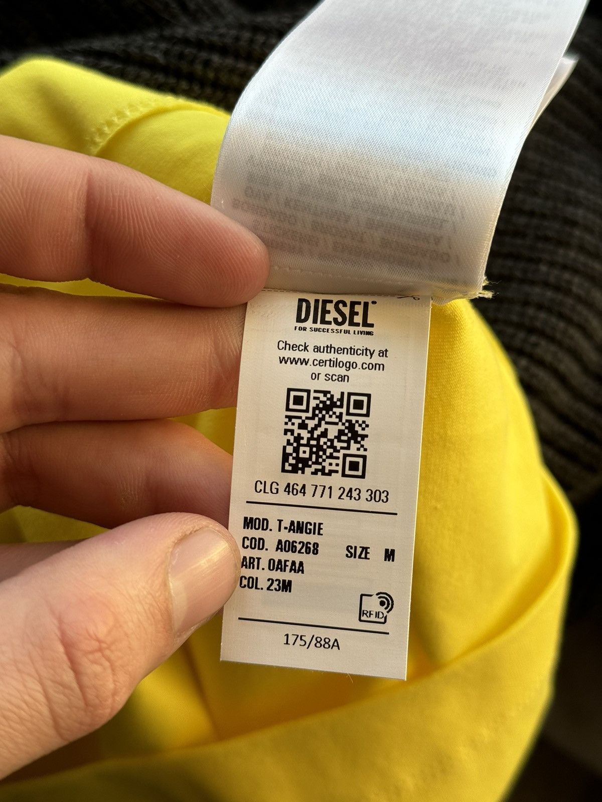 Designer × Diesel × Diesel Black Gold Diesel cut out D logo t-shirt Size M / US 6-8 / IT 42-44 - 15 Thumbnail