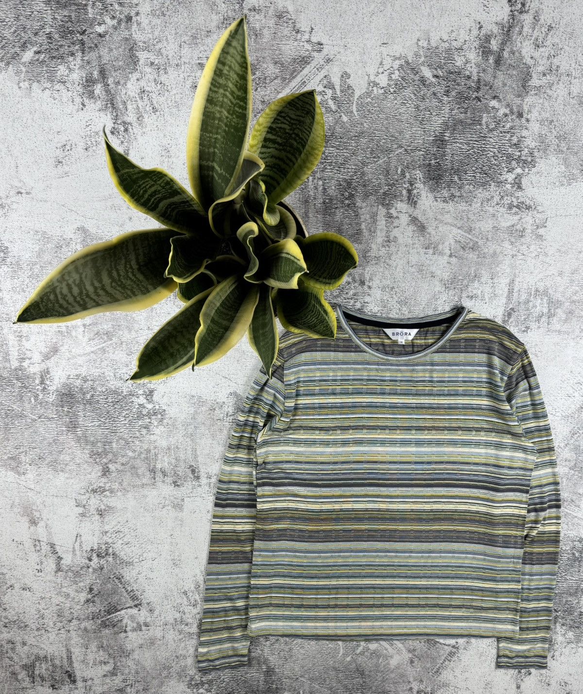 Vintage BRORA Viscose Striped 16 Size Longsleeve Pullover Sweatshirt Size XXL / US 16-18 / IT 52-54 - 1 Thumbnail