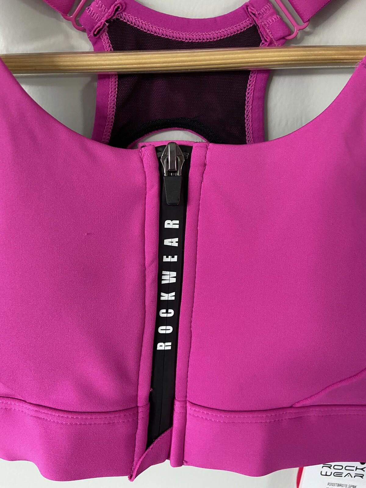 Rocawear ROCKWEAR CROP SPORTS BRA ACTIVE TOP PINK NEW ~ Size 6 Size XS / US 0-2 / IT 36-38 - 4 Thumbnail