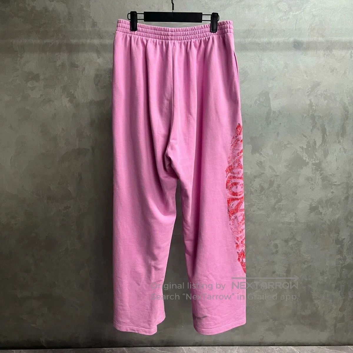 Balenciaga Balenciaga Pink Logo Print Casual Pants. Size US 28 / EU 44 - 2 Thumbnail