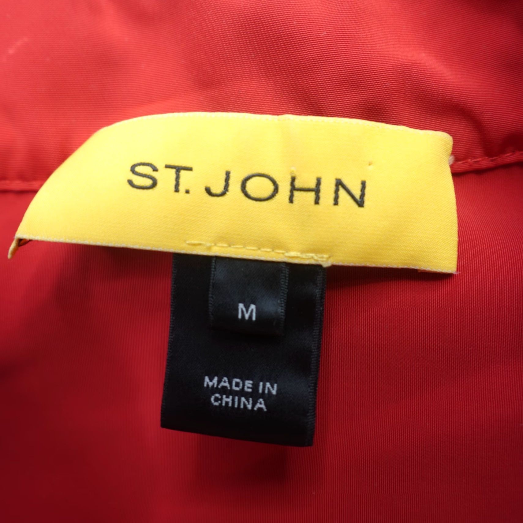 St. John St. John Womens Jacket Full Zip Windbreaker Medium Red Lightweight Casual Mid-Length Windbreaker, Red, M, Womens, Jacket Size M / US 6-8 / IT 42-44 - 2 Thumbnail