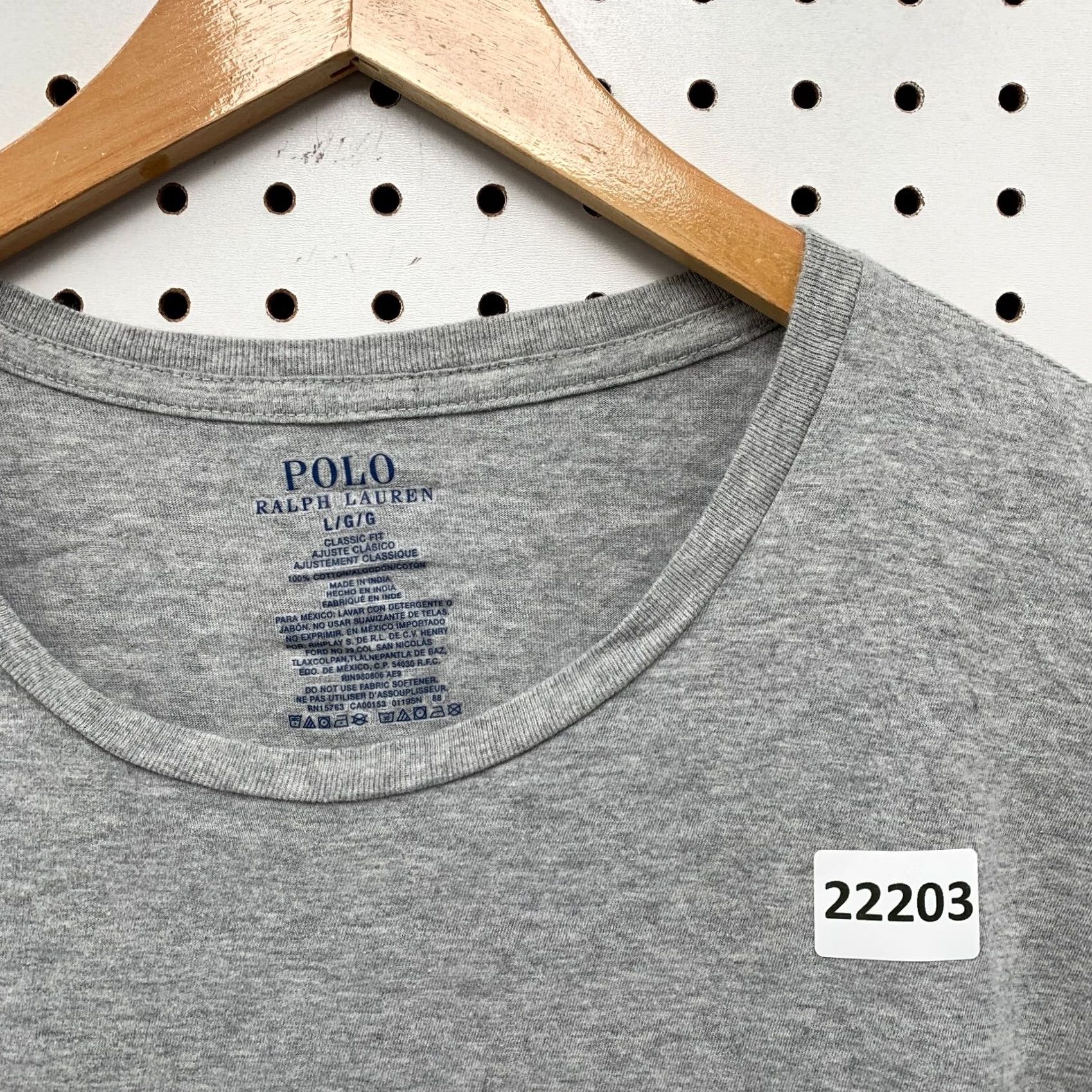 Polo Ralph Lauren Polo Ralph Lauren Shirt Gray Pony Adult Large Classic Fit 22x28 Short Sleeve Crew Neck Cotton, Cotton Blend Size US L / EU 52-54 / 3 - 7 Thumbnail