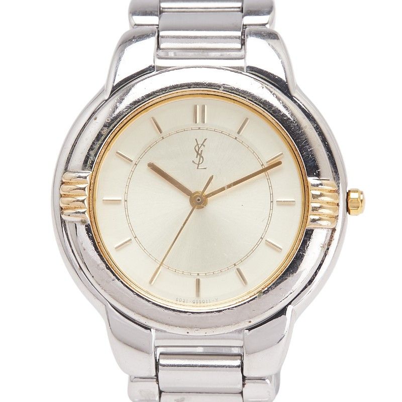 Yves Saint Laurent Yves Saint Laurent Saint Laurent Stainless Steel Watch Metal Quartz 6031-G11246 DUTY FREE for USA Size ONE SIZE - 1 Thumbnail