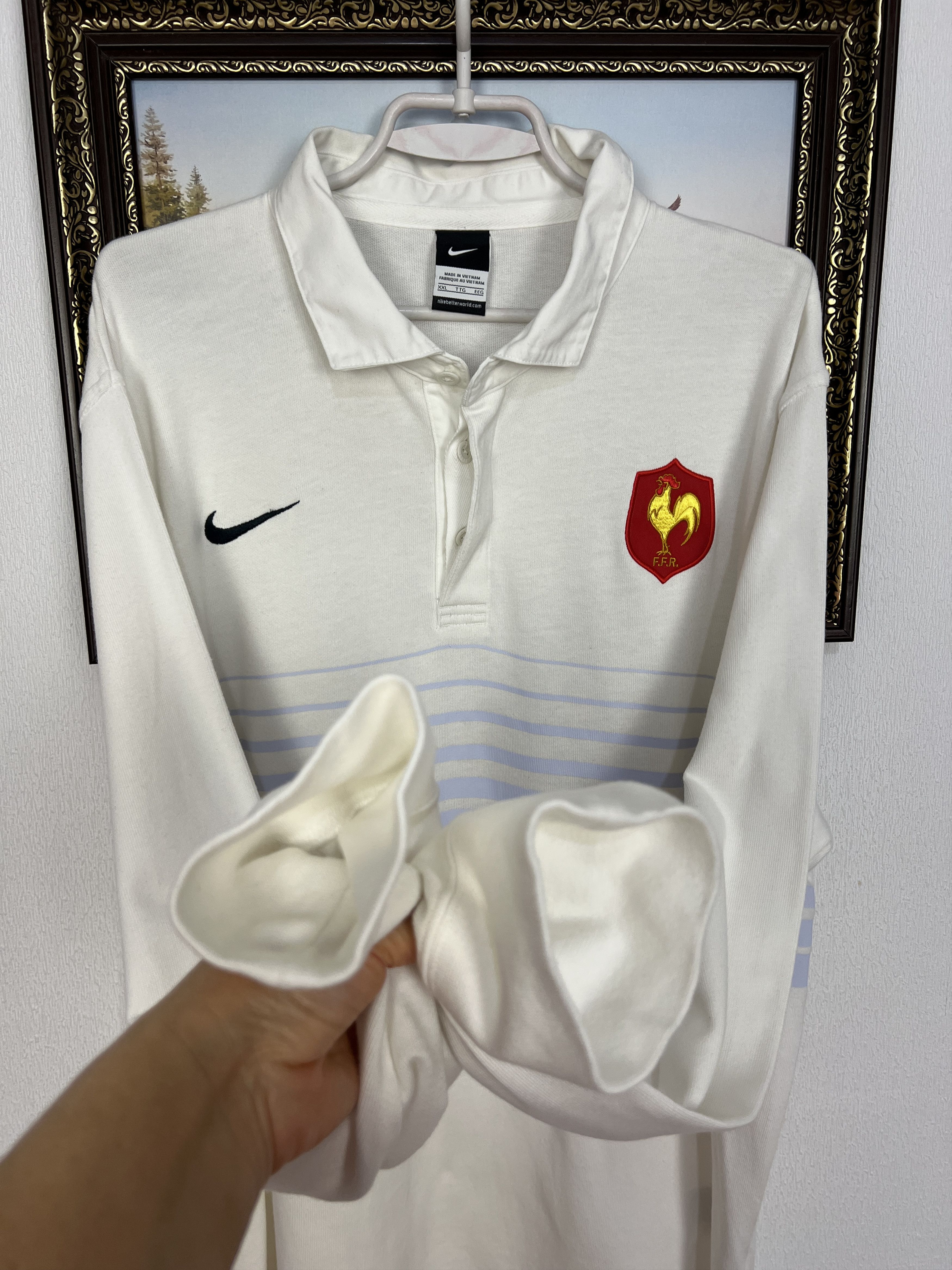 Nike Vintage France Rugby Union Jersey Long Sleeve Shirt Rare Size US XXL / EU 58 / 5 - 5 Thumbnail
