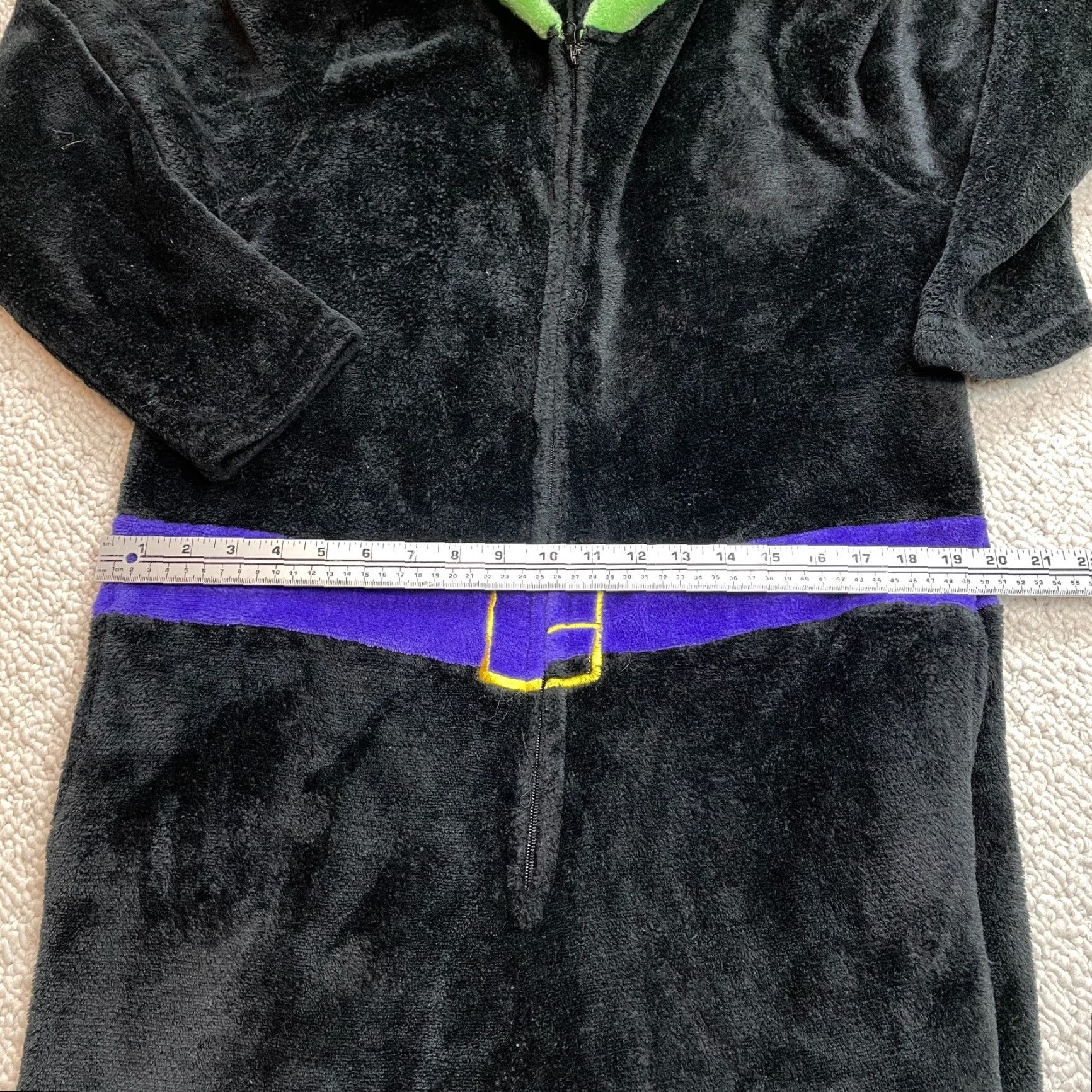Vintage Body Candy One Piece Hooded Pajama Plush Character Body Candy Black Witch Costume Large Size L Womens Halloween Hooded One Piece Pattern Solid Zipper Size ONE SIZE - 6 Thumbnail