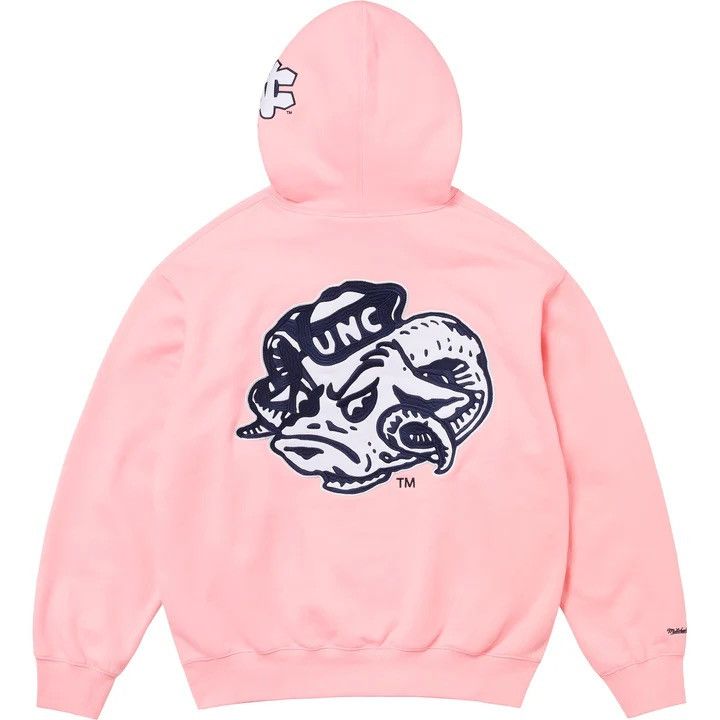 Mitchell & Ness × NCAA × Supreme Supreme Mitchell & Ness NCAA UNC Hooded Sweatshirt Size US XXL / EU 58 / 5 - 4 Thumbnail