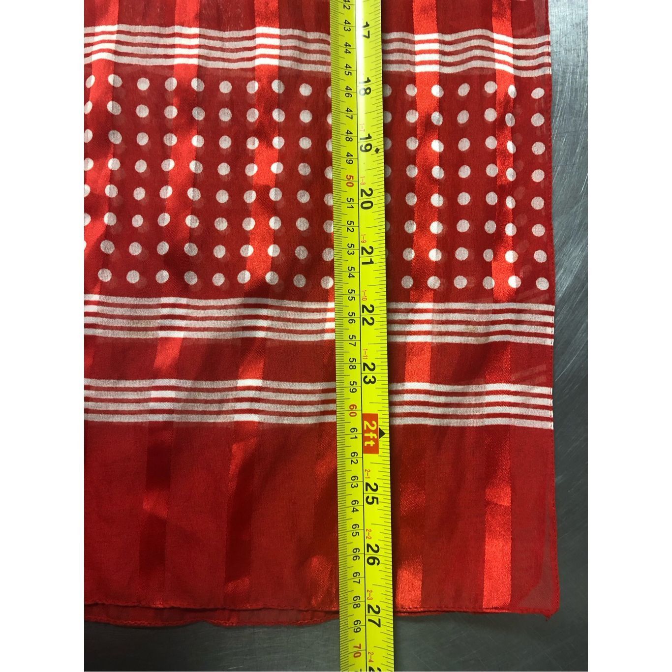 Other Bundle of 2 Scarfs Women’s Red Floral and Red Polka Dot Long Medium Scarf Bundle Size ONE SIZE - 7 Thumbnail