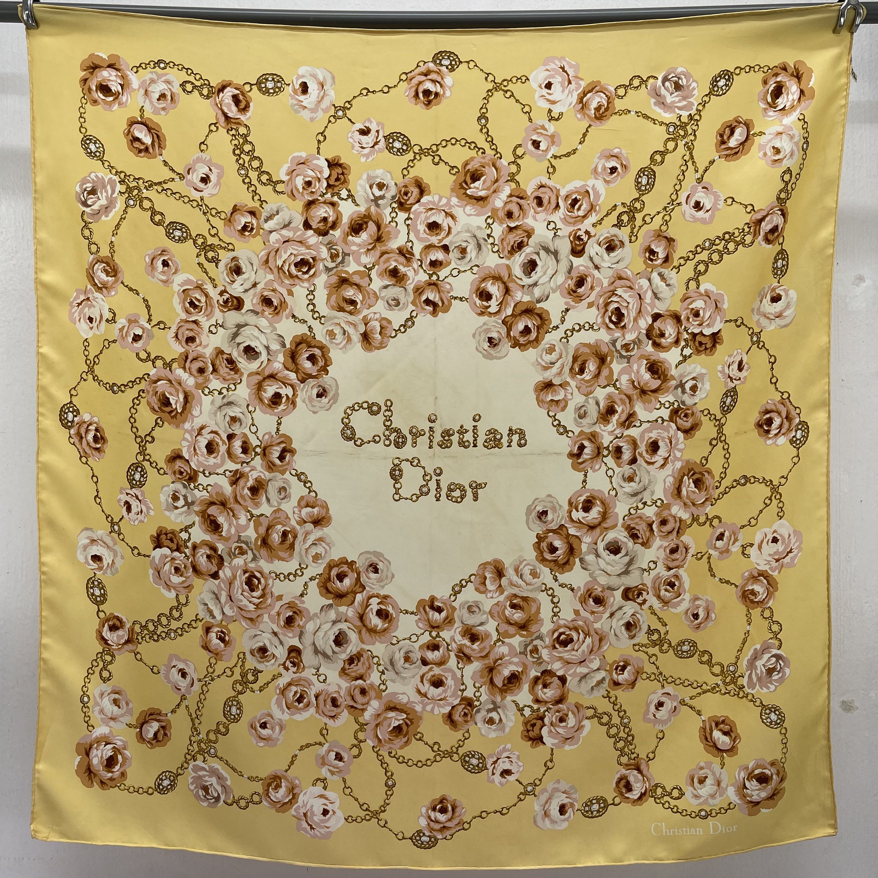 Christian Dior Monsieur Vintage Christian Dior Silk Scarf - S7032 Size ONE SIZE - 4 Thumbnail