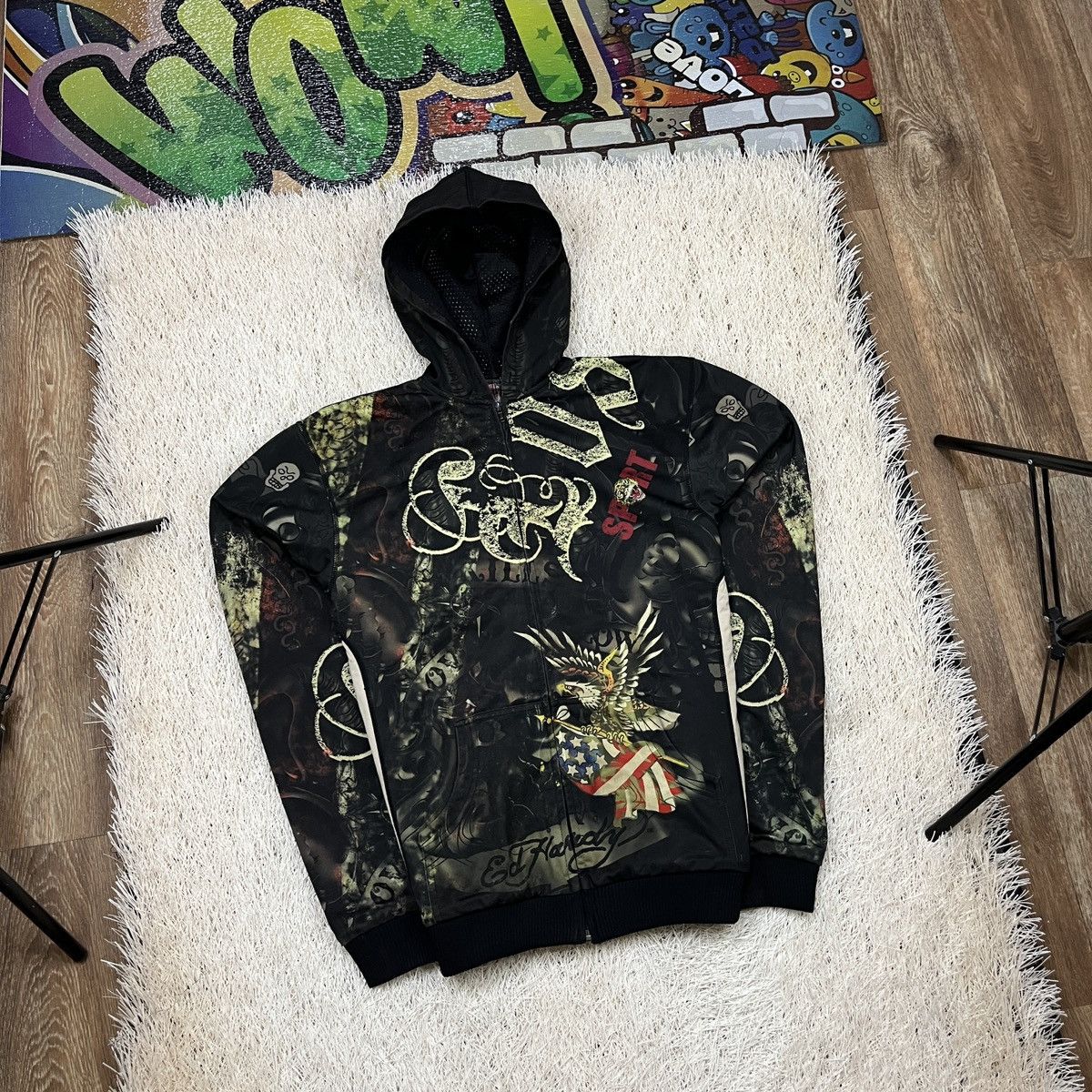 Ed Hardy Ed Hardy by Christian Audigier Jacket Zip Up Hoodie w Tiger Size US L / EU 52-54 / 3 - 1 Thumbnail