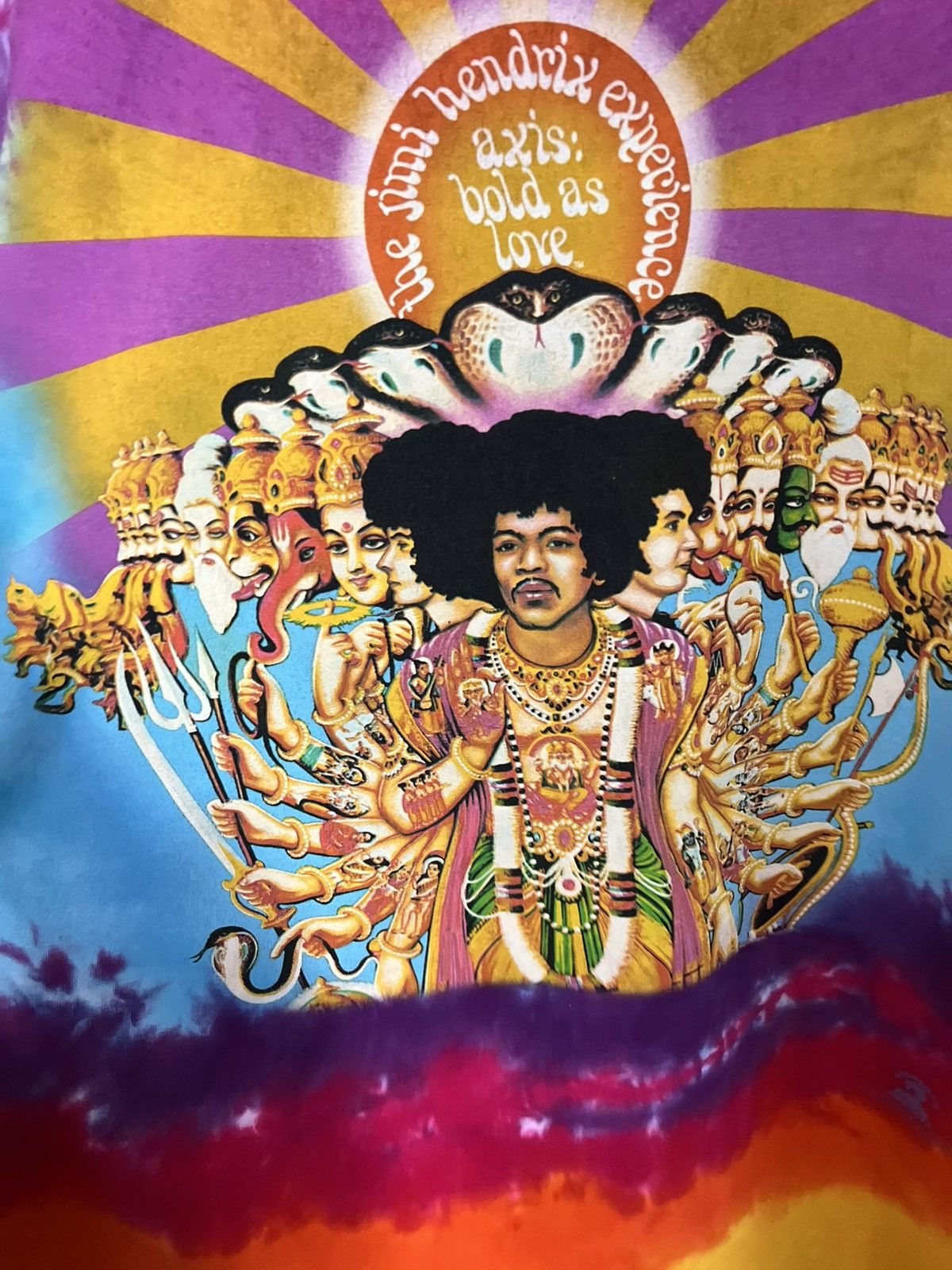 Liquid Blue 2000s Jimmi Hendrix Axis Bold as Love Tie Dye Tee Size US XXL / EU 58 / 5 - 3 Thumbnail