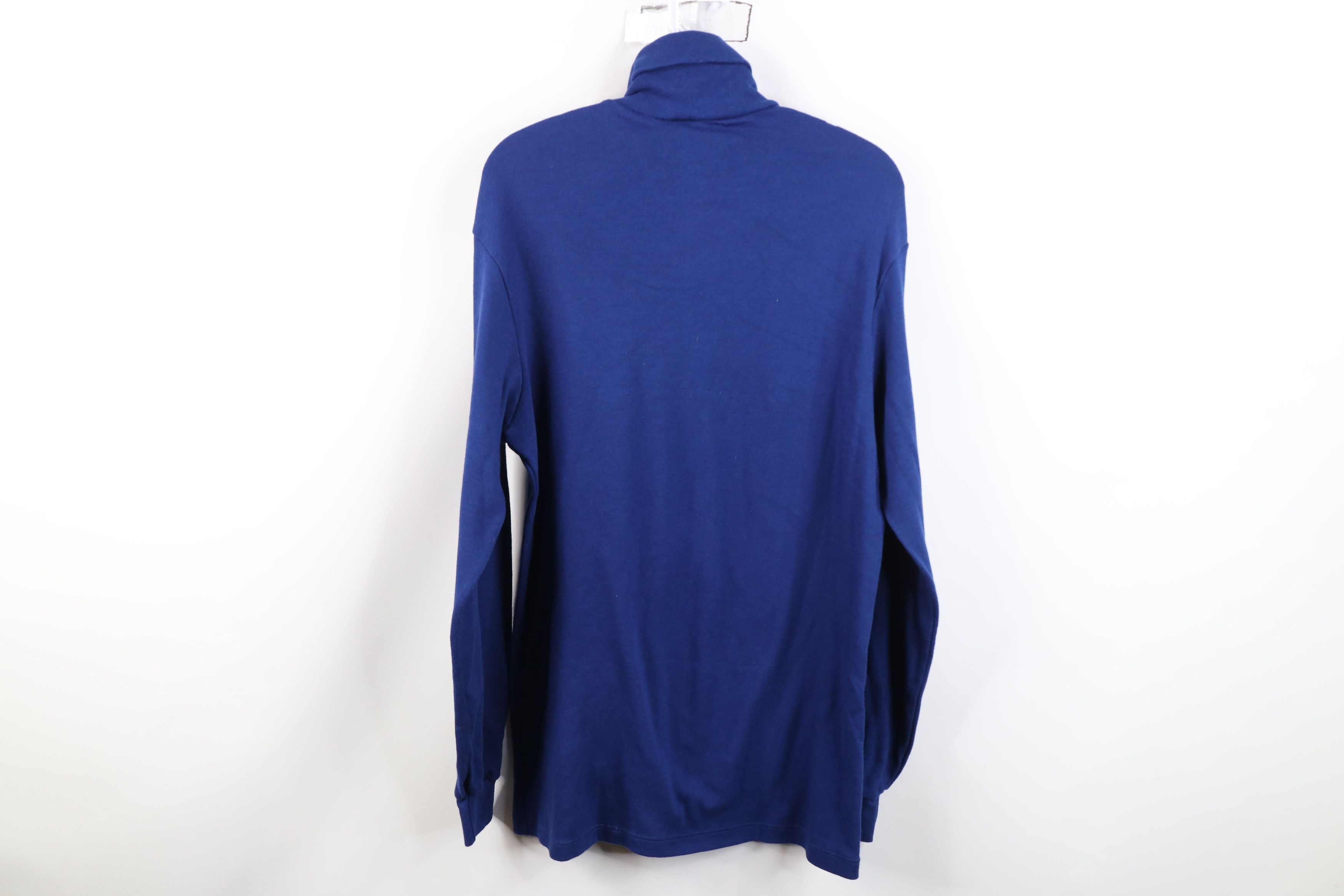 Vintage Vintage 90s Streetwear Thermal Turtleneck T-Shirt Blue USA Size US XL / EU 56 / 4 - 9 Thumbnail