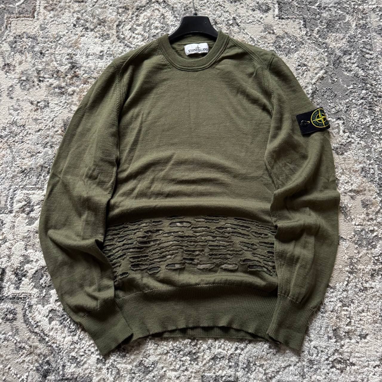Stone Island Stone Island Knitted Distressed Camouflage Custom Sweater Size US S / EU 44-46 / 1 - 2 Thumbnail