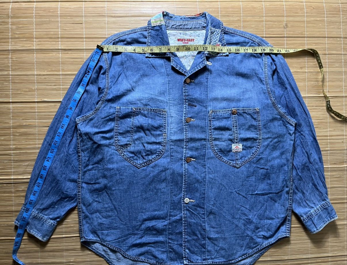 Japanese Brand Vintage 90s RNA west east boxy denim shirt Size US M / EU 48-50 / 2 - 9 Thumbnail