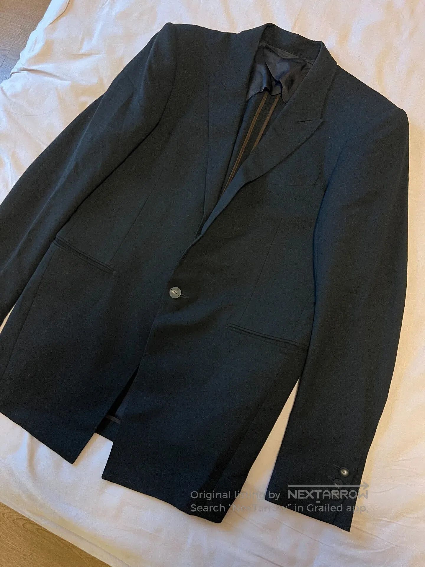 Devoa Classic Black Wool Suit Jacket. Size US L / EU 52-54 / 3 - 2 Thumbnail