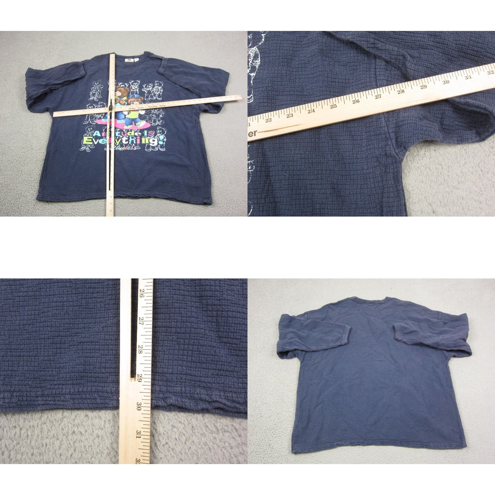 Faded Glory VINTAGE Faded Glory Bear Sweatshirt Womens Plus 26W/28W Blue Attitude USA Made 90s Classic Size 4XL / US 24-26 - 8 Thumbnail