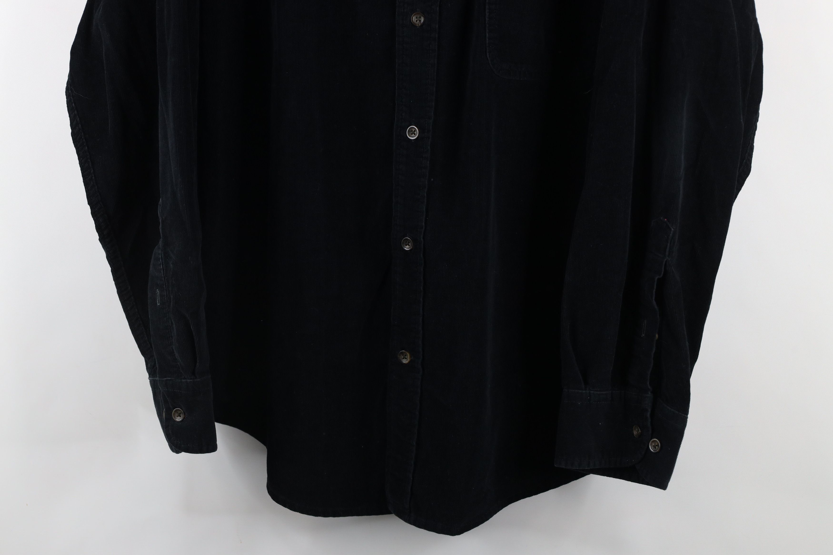 Vintage Vintage 90s Streetwear Collared Button Down Shirt Black Size US L / EU 52-54 / 3 - 3 Thumbnail