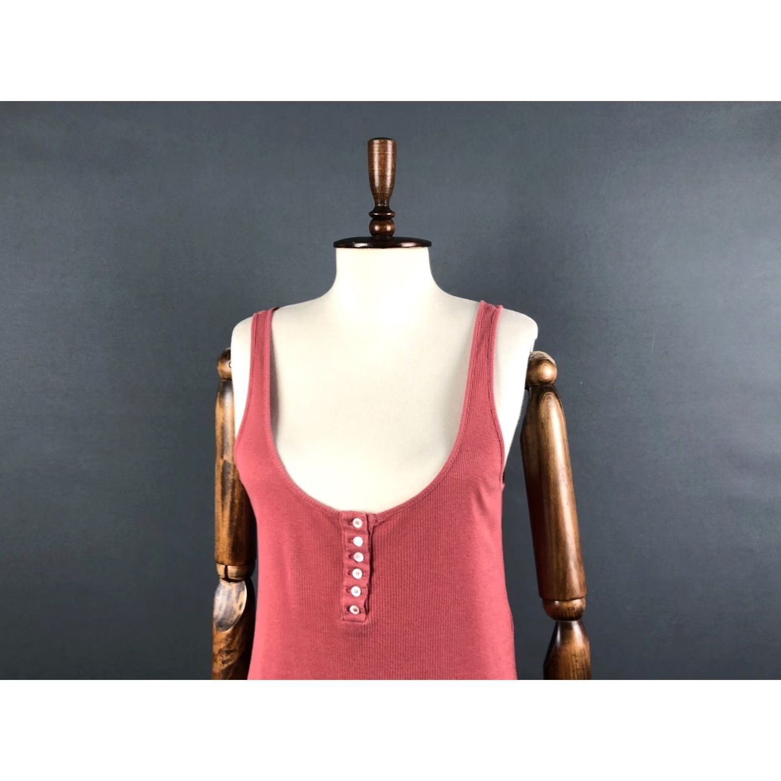 Vintage Sezane Tank Women's S Pink Cotton Lyocell Sleeveless Scoop Neck Casual Basic Vintage No Size S / US 4 / IT 40 - 5 Thumbnail