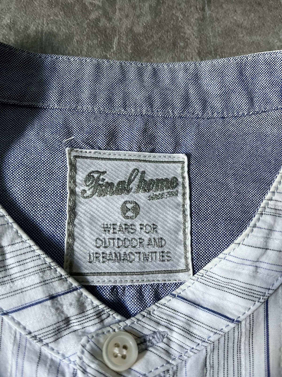 Final Home Final Home Issey Miyake button up outdoor shirt blue white Size US M / EU 48-50 / 2 - 21 Thumbnail