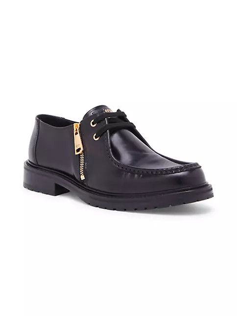 Moschino o1y0225 Leather Laced Shoes in Black Size US 11 / EU 44 - 2 Thumbnail