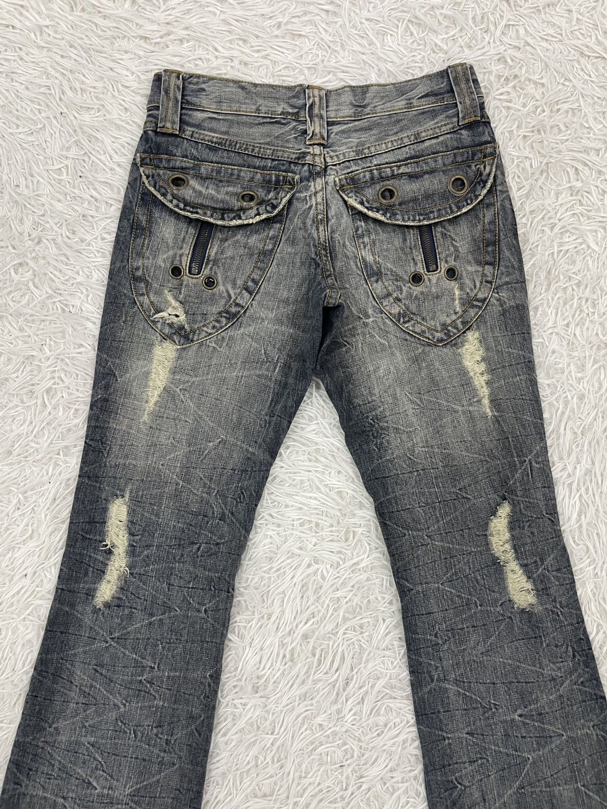 semanticdesign Distress Design Wreck Line Semanticdesign Flair Jeans Pant Size 29" - 7 Thumbnail