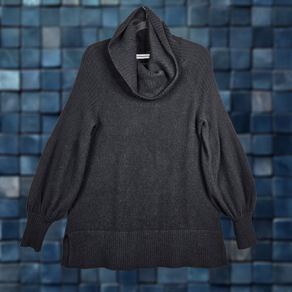 Anthropologie Anthropologie Women’s Black Cowl Neck Pullover Ballow Sleeve Sweater Size S Size S / US 4 / IT 40 - 1 Thumbnail