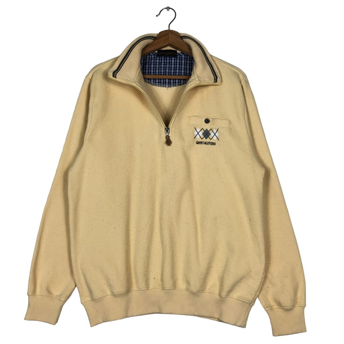Japanese Brand VINTAGE HIGH COLLAR SWEATSHIRT GIANNI VALENTINO ISSEYMIYAKE Size US L / EU 52-54 / 3 - 11 Thumbnail