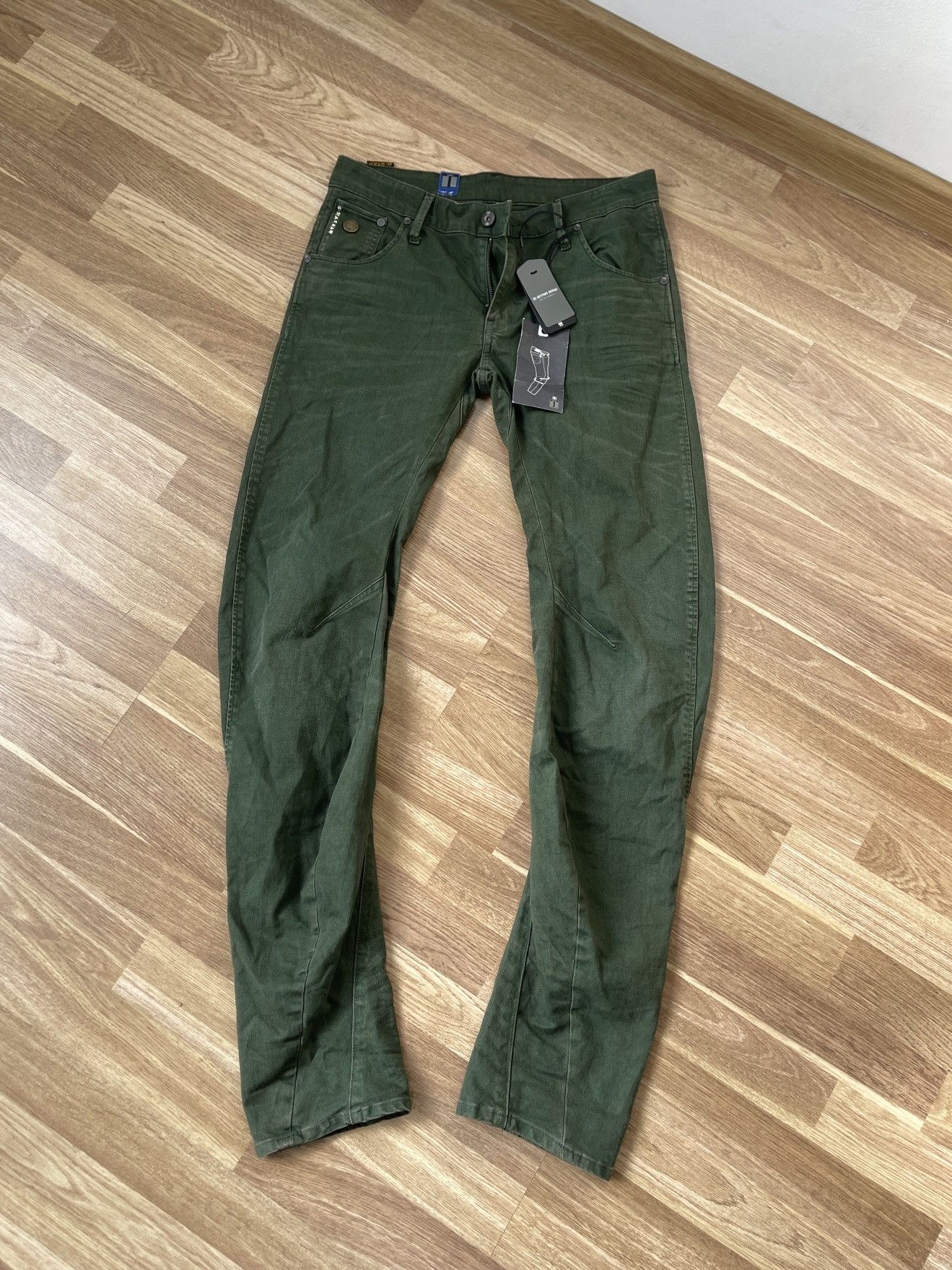 G-Star New G-Star Raw ARC 3D Slim COJ Cargo Jeans Green 29x34 Size US 29 - 4 Thumbnail