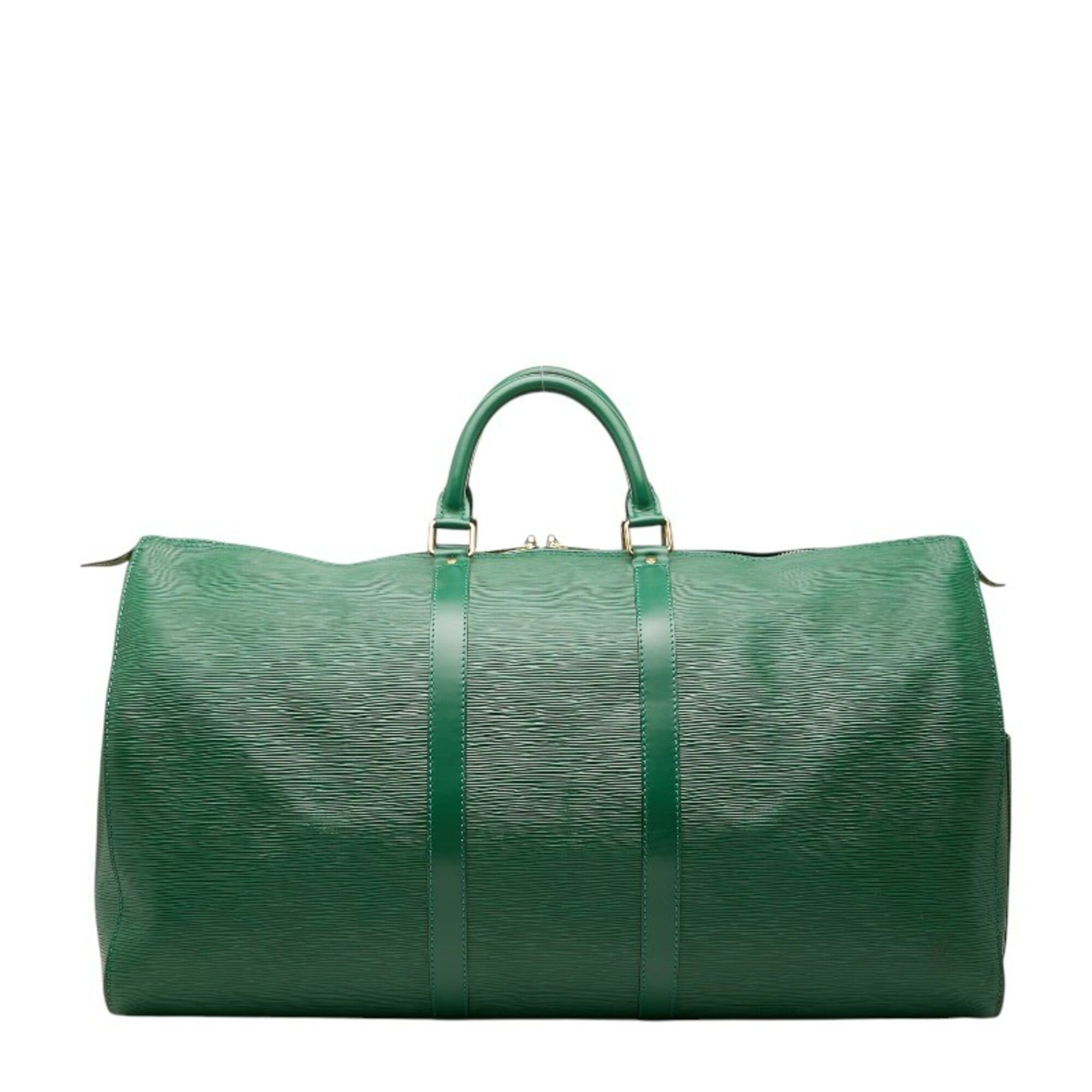 Louis Vuitton Epi Keepall 55 Boston Bag Travel M42954 Borneo Green Leather Women's LOUIS VUITTON