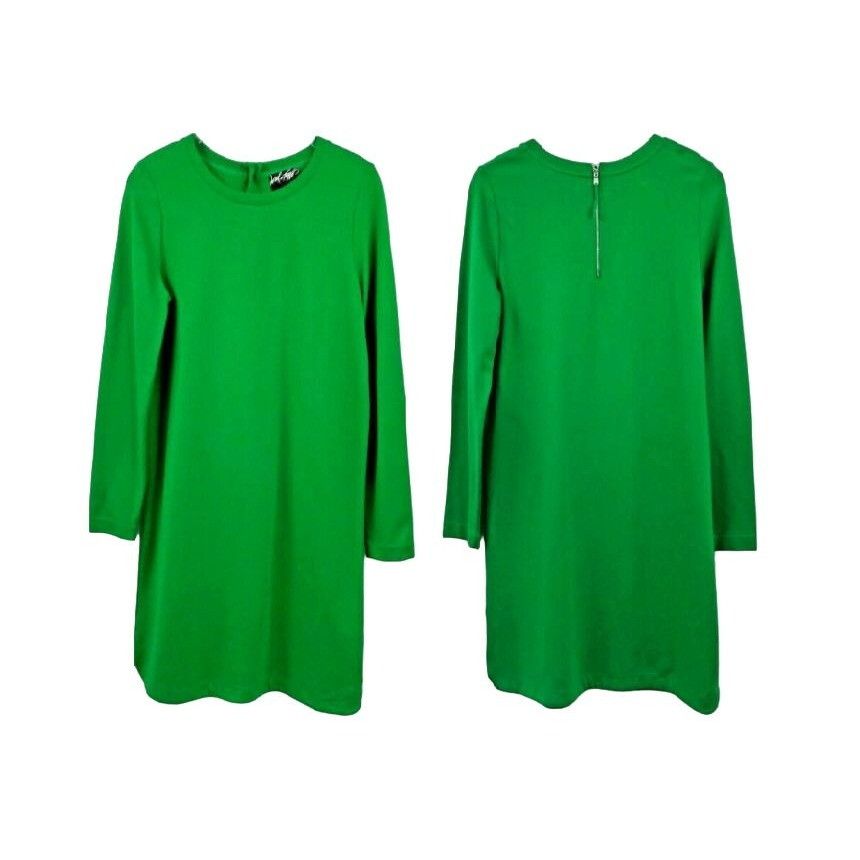 Lord & Taylor ❤️Lord & Taylor 424 Fifth Kelly Green Long Sleeve Shift Mini Size S / US 4 / IT 40 - 2 Thumbnail